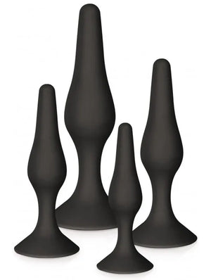 Coffret 4 plugs plaisir anal noirs