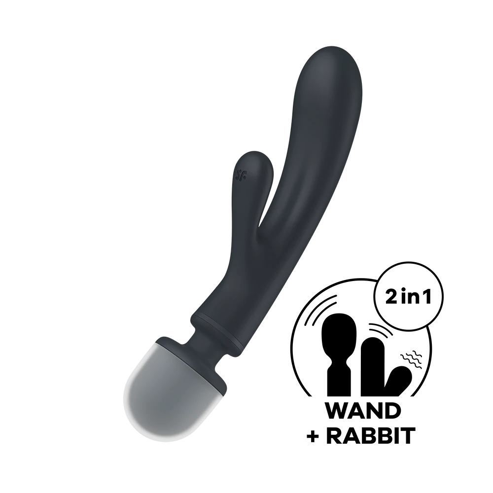 2 en 1 Vibromasseur rabbit et wand USB Triple Lover