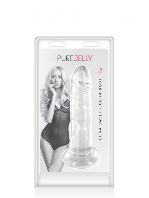 Gode dong jelly transparent ventouse 18cm