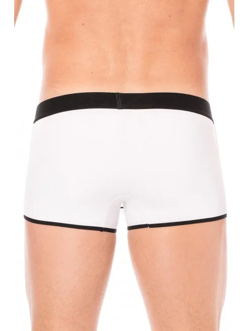 Mini-Pants blanc échancré avec zip