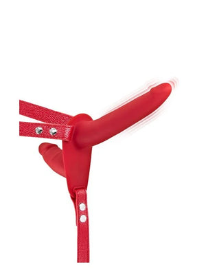 Double gode ceinture rouge vibrant