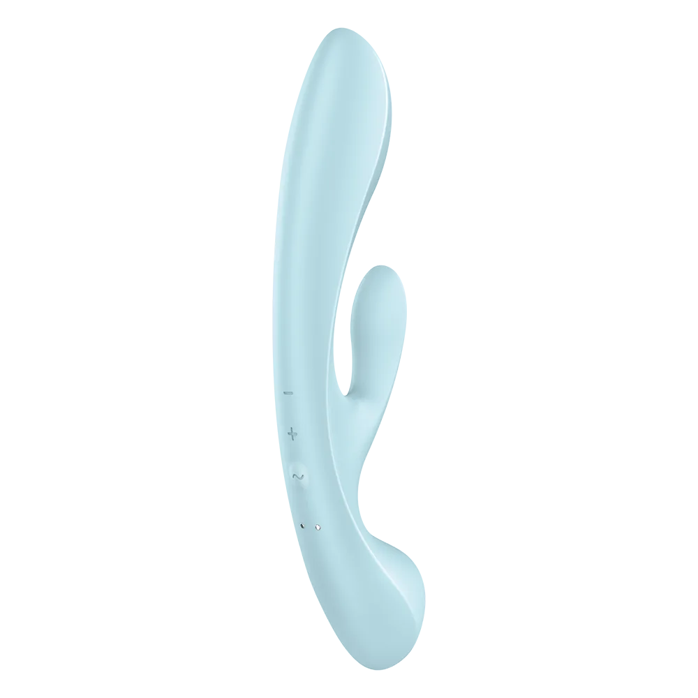 2 en 1 Rabbit point G avec stimulateur de clitoris et Wand Bleu USB Triple Oh