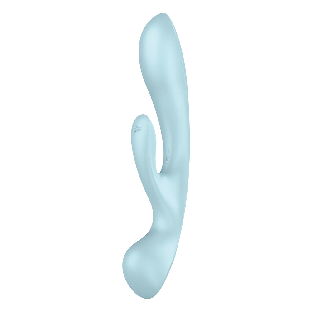 2 en 1 Rabbit point G avec stimulateur de clitoris et Wand Bleu USB Triple Oh