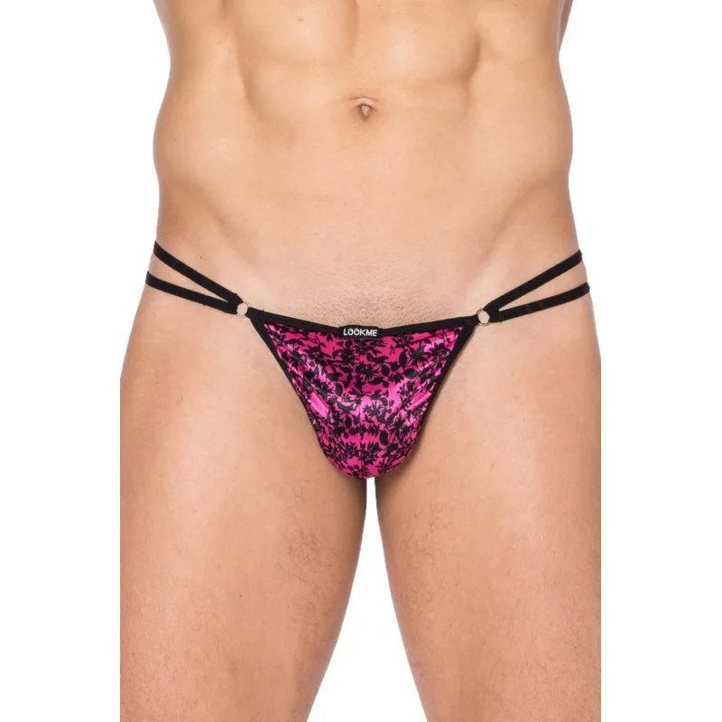 Mini string imprimé rose et noir New Look