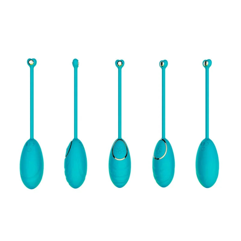 Œuf vibrant bleu avec télécommande USB