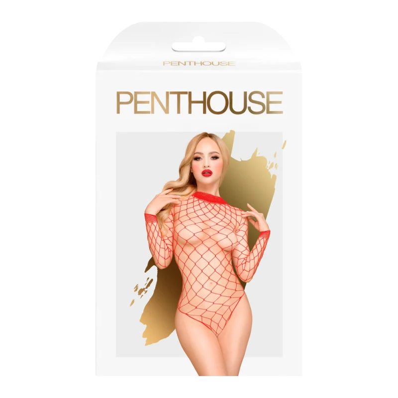 Body large maille rouge Scandalous rouge