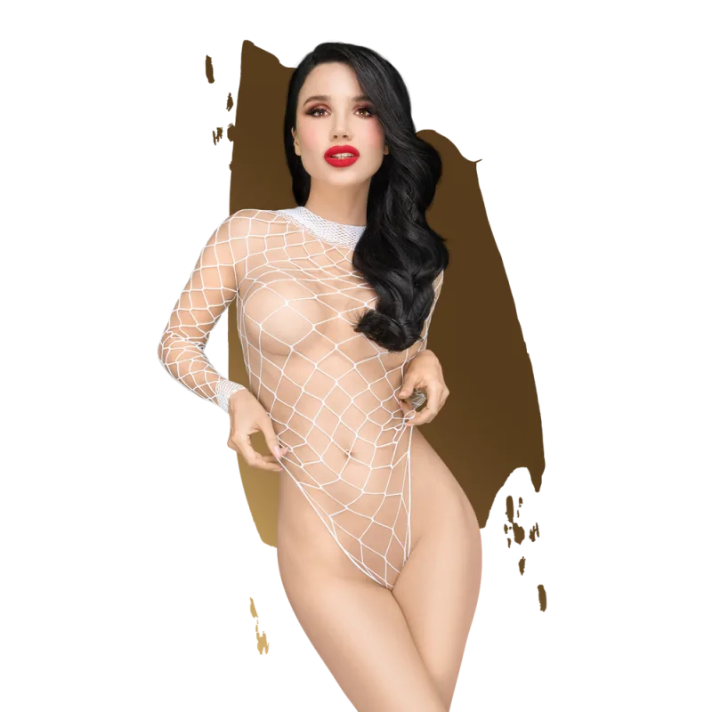 Body blanc large maille Scandalous