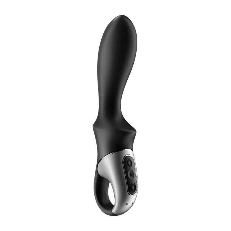 Vibromasseur noir USB, chauffant et connecté Heat Climax Satisfyer
