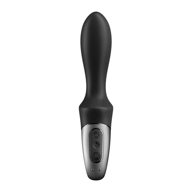 Vibromasseur noir USB, chauffant et connecté Heat Climax Satisfyer