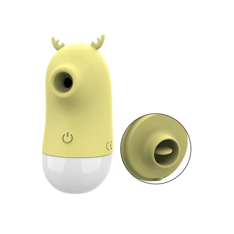 2 en 1 Stimulateur clitoridien par vibrations et par langue USB Cerf