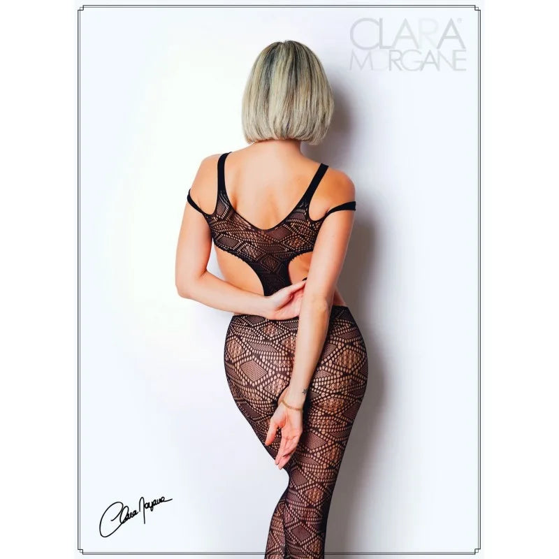 Body noir avec ouverture sexy - Le Numéro 3 - Collection Bodystocking