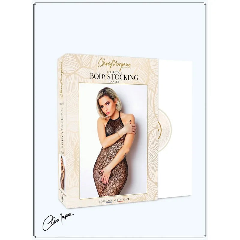 Bodystocking en dentelle et résille noire - Le Numéro 17 - Collection Bodystocking