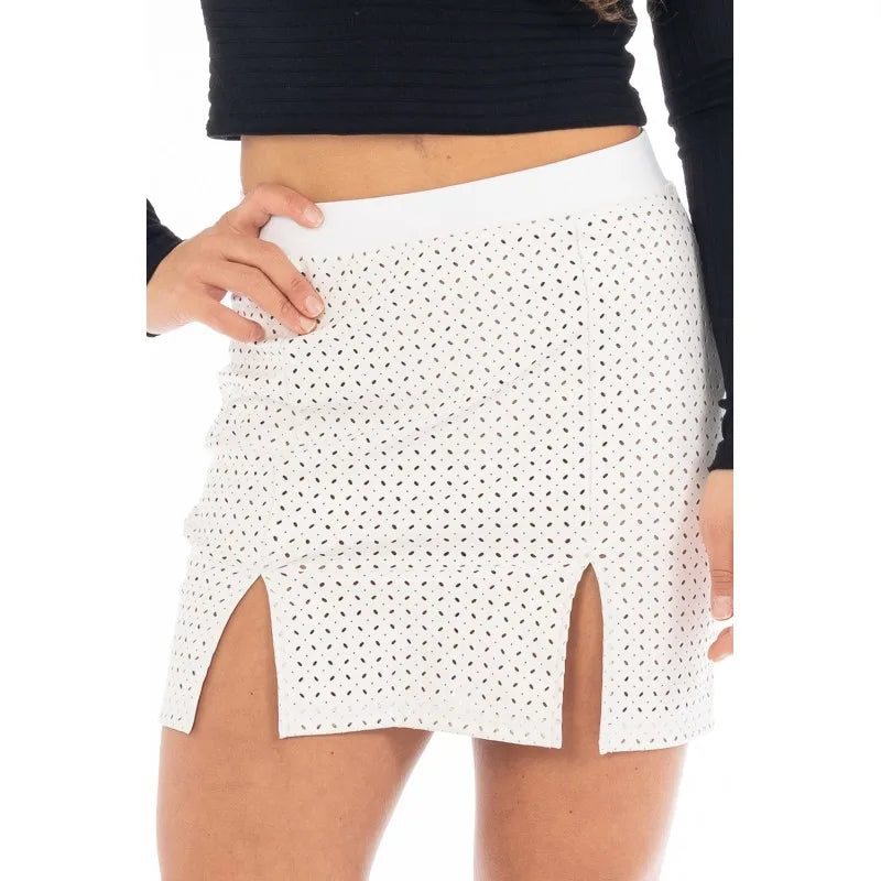 Jupe courte blanche Cassandra