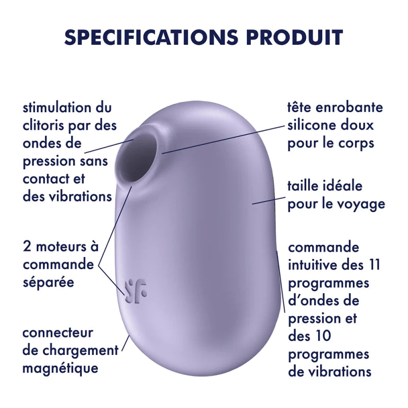 Stimulateur de clitoris violet Pro To Go 2 Satisfyer