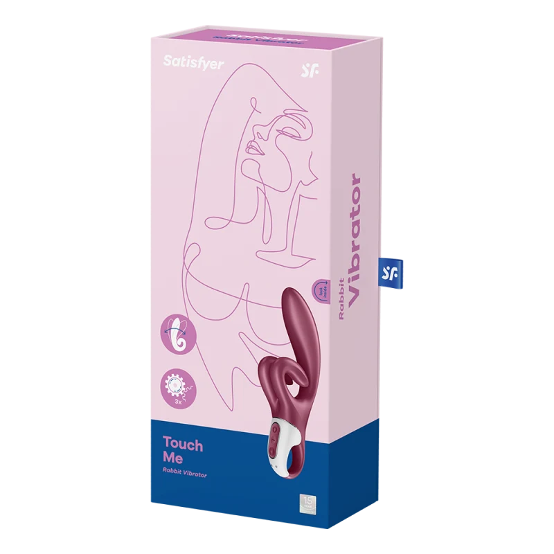 Vibromasseur rabbit point G rouge double stimulation clitoridienne Touch Me Satisfyer