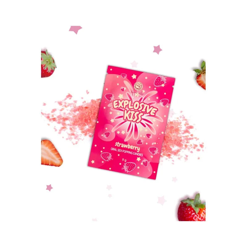 Bonbons pétillants à la fraise spécial sexe oral