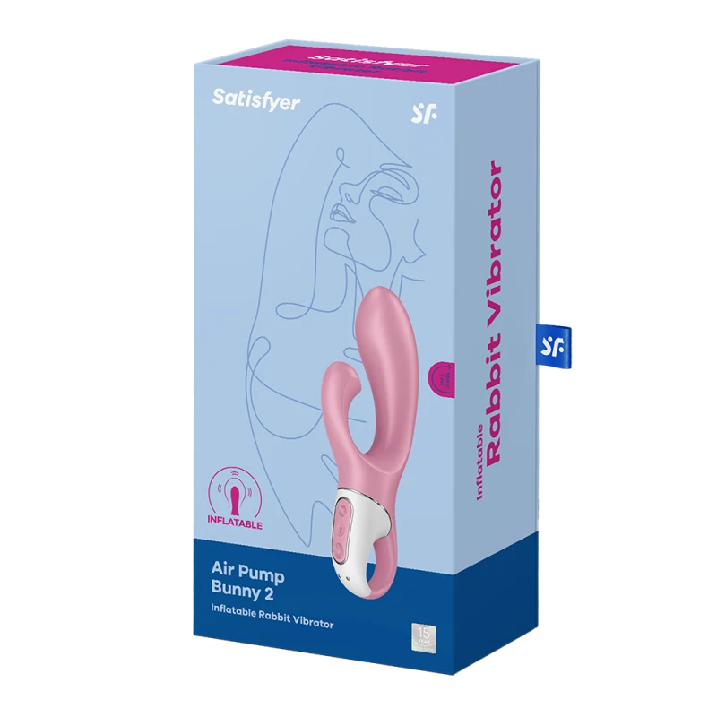 Vibromasseur Rabbit gonflant rose Air Pump Bunny 2 USB Satisfyer