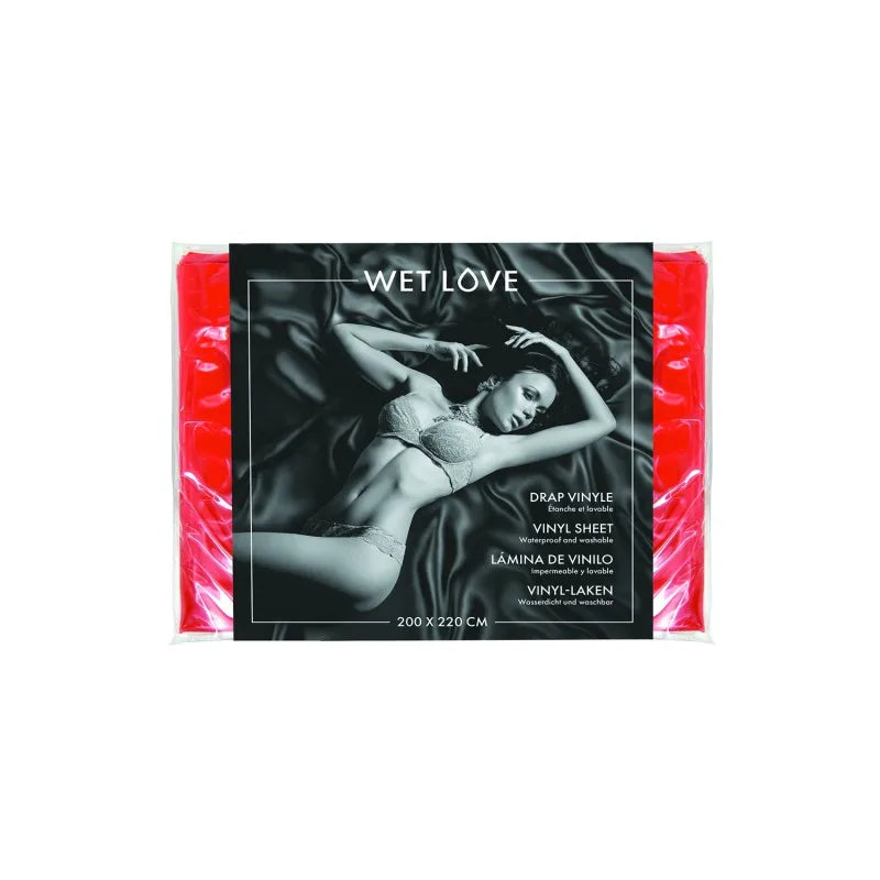Drap vinyle rouge 200x220 cm