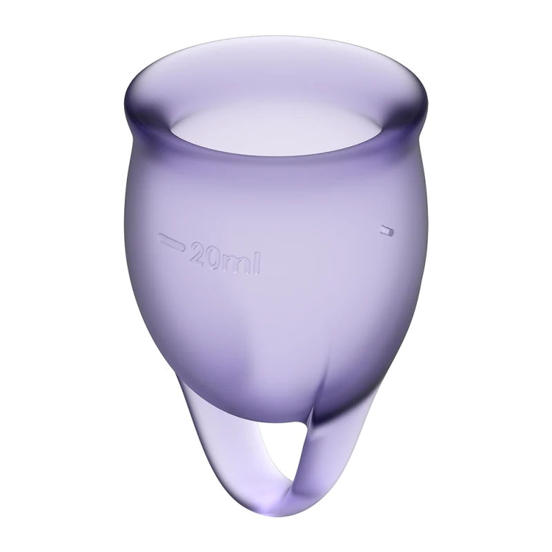 2 coupes menstruelles Satisfyer Light Violet FEEL CONFIDENT