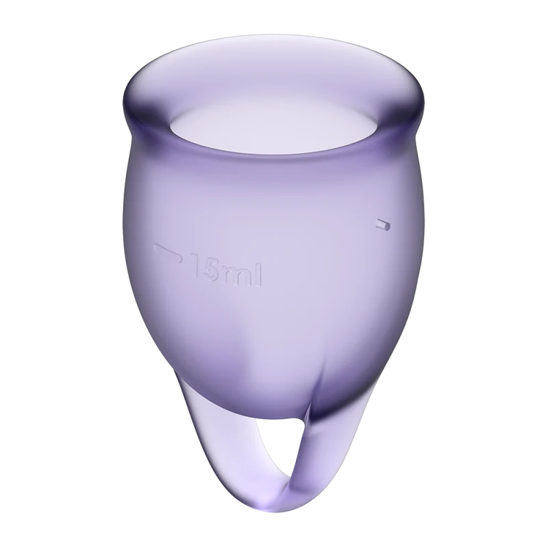 2 coupes menstruelles Satisfyer Light Violet FEEL CONFIDENT