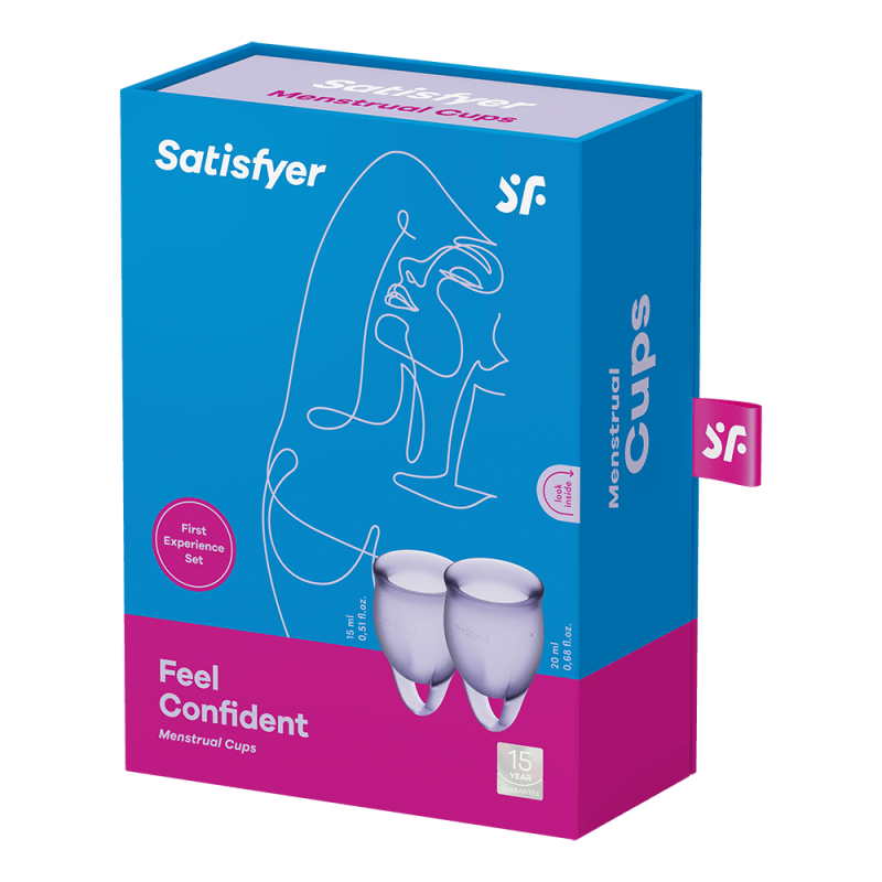 2 coupes menstruelles Satisfyer Light Violet FEEL CONFIDENT