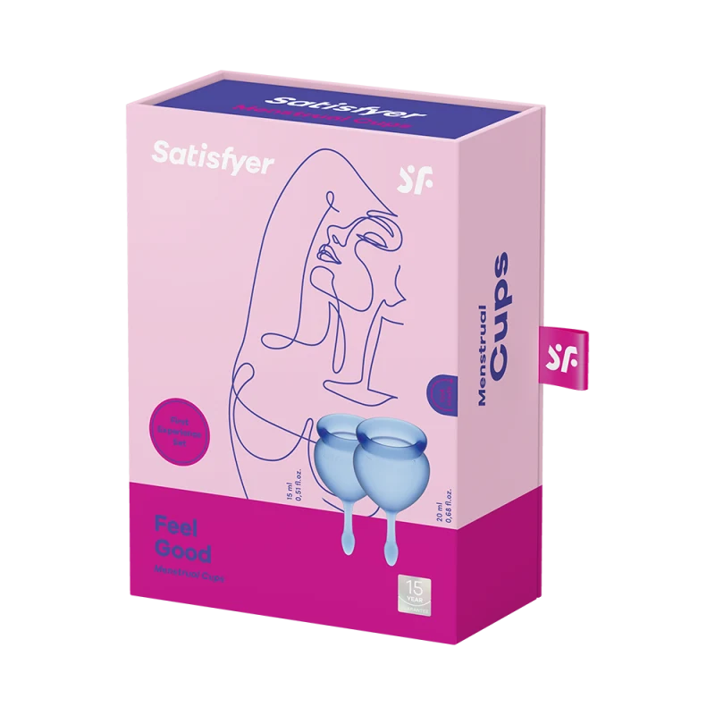 2 coupes menstruelles Satisfyer Dark Bleu FEEL GOOD