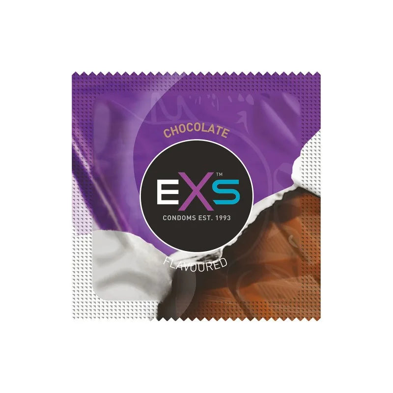 Préservatifs x2 lubrifiés en latex goût chocolat 54mm