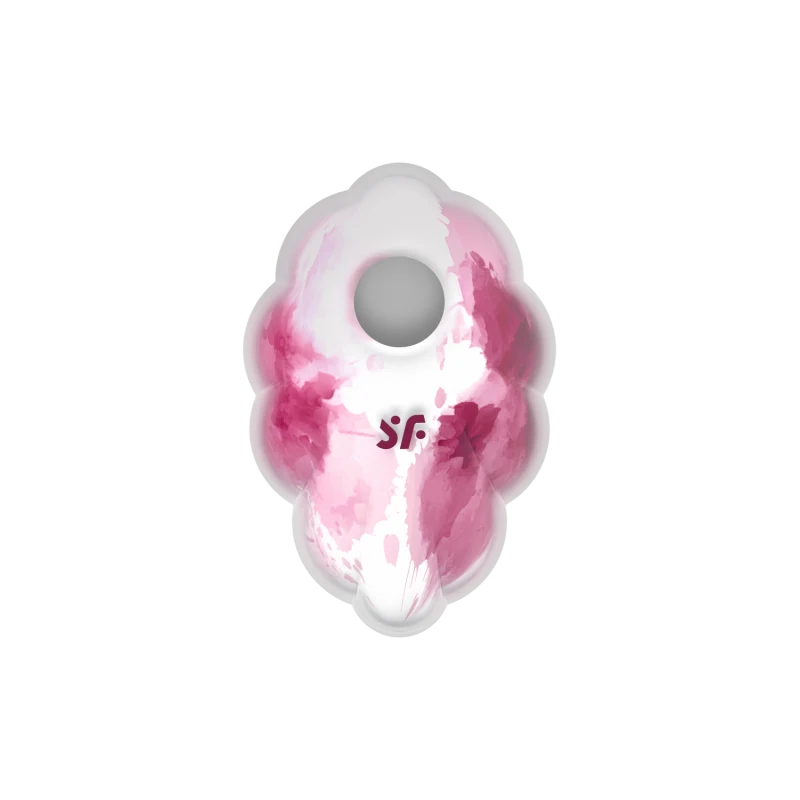 Stimulateur clitoridien par onde de pression sans contact et par vibration USB rose et blanc, Cloud Dancer Satisfyer