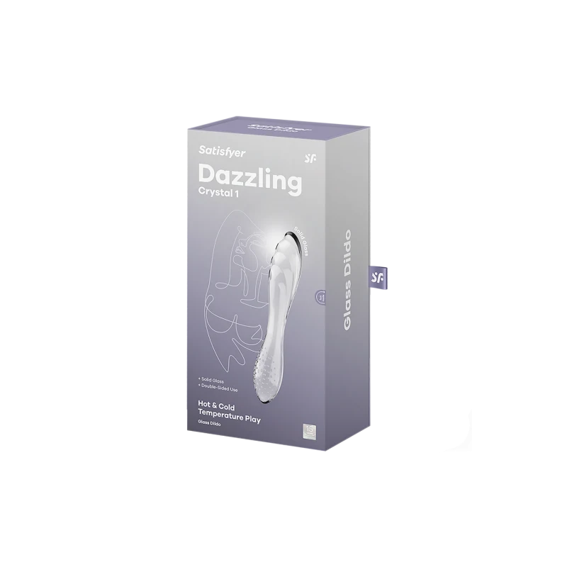 Gode en verre transparent haute qualité Dazzling Crystal 1 Satisfyer