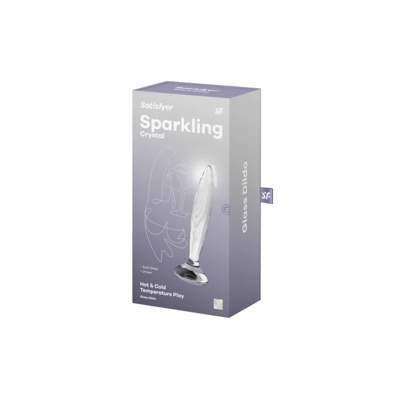 Gode anal en verre borosilicaté massif transparent Sparkling Crystal Satisfyer