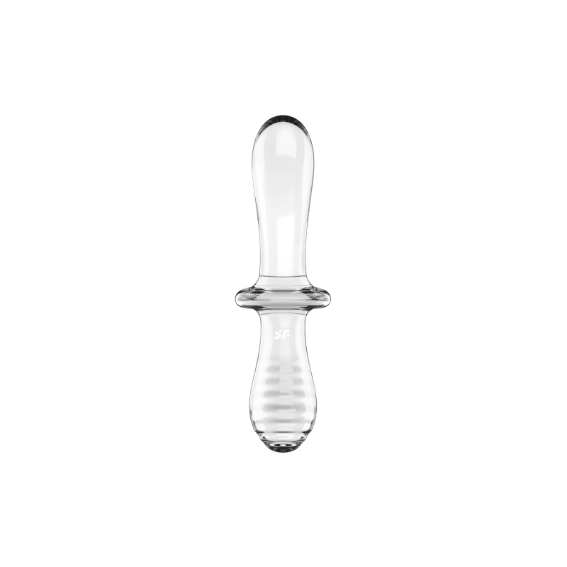 Gode en verre borosilicaté massif transparent Double Crystal Satisfyer