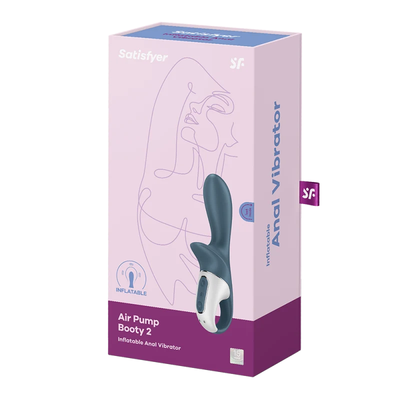 Vibromasseur gonflable anal gris USB Air Pump Booty 2 Satisfyer