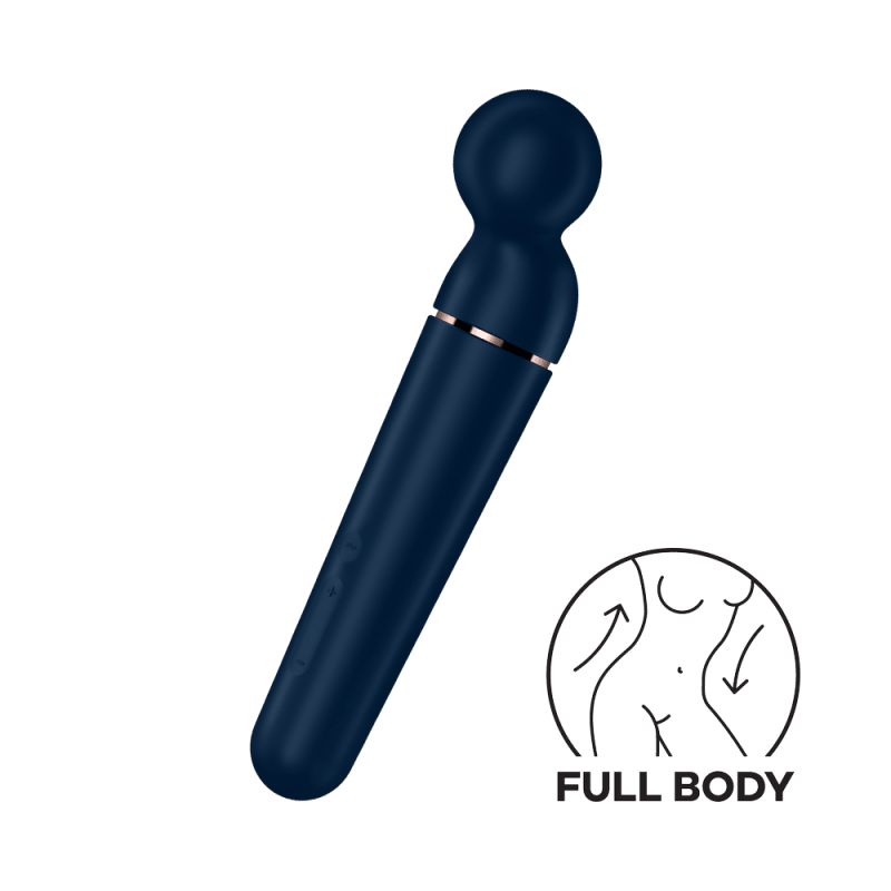 Vibromasseur wand bleu USB 60 vibrations Planet Wand-er Satisfyer