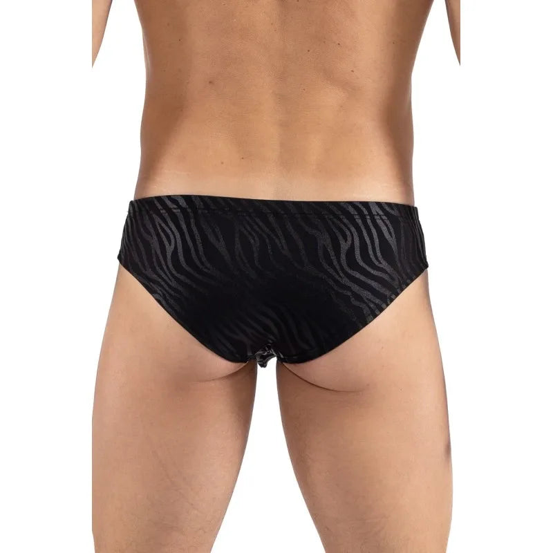 minipant noir &amp; gold Zebra - LM2403-68BLK
