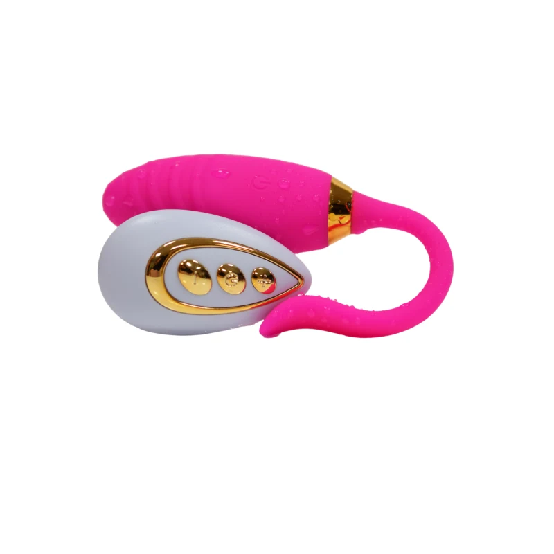 PLEASURE, Un Œuf vibrant USB avec télécommande, dans un silicone médical doux et rainuré