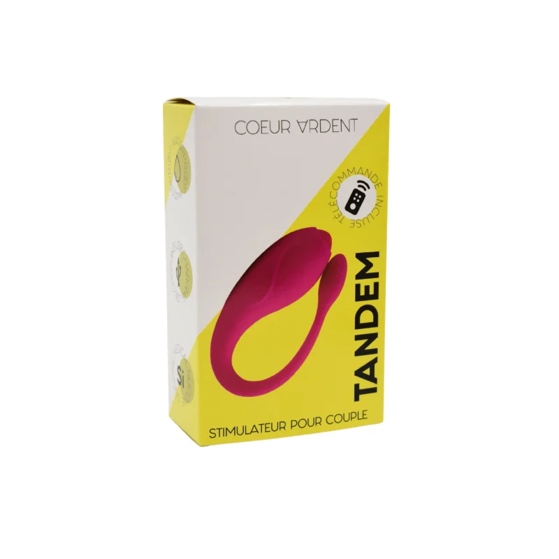 TANDEM Rose, stimulateur pour couple USB avec télécommande en silicone médical