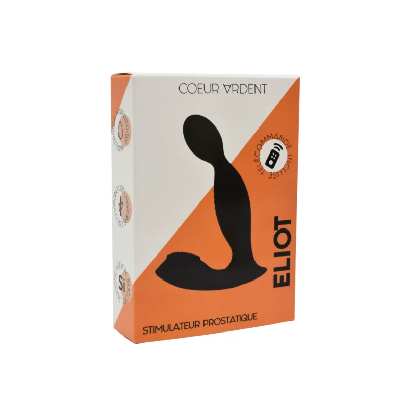 ELIOT, Stimulateur de prostate USB, avec télécommande, en silicone médical