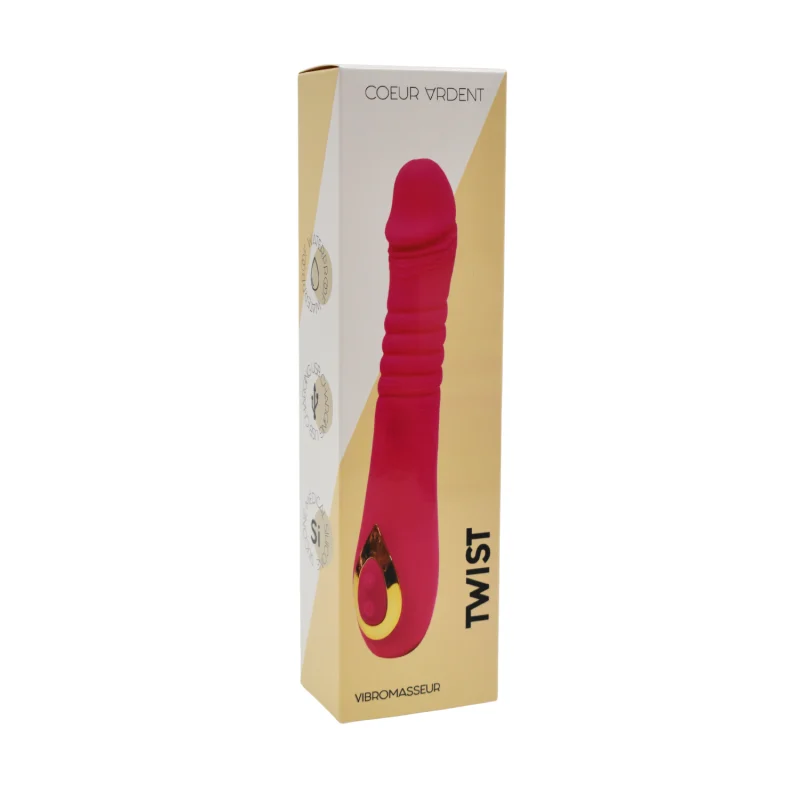 TWIST Rose, Vibromasseur "va-et-vient" USB en silicone médical, doté de 18 modes de stimulation