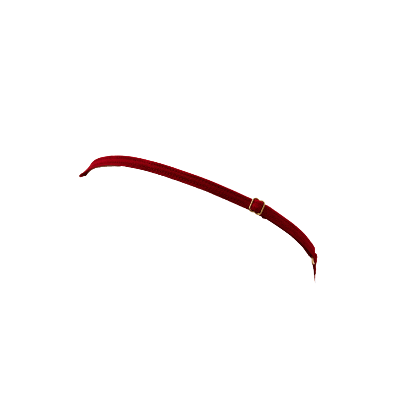 String rouge avec bijou perle &amp; strass dorés