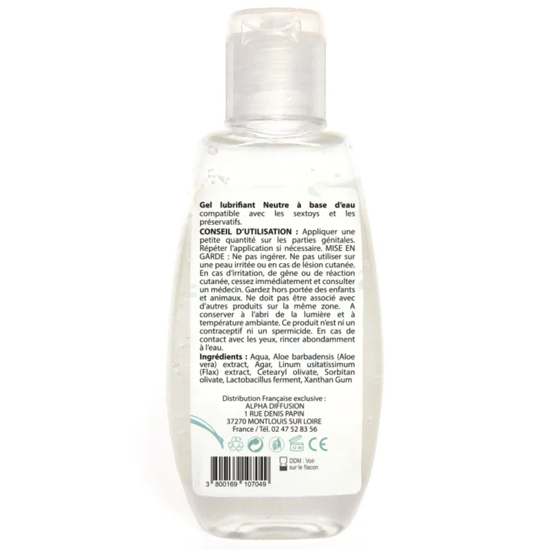 Lubrifiant à base d'eau 100% naturel Neutre 90 ml