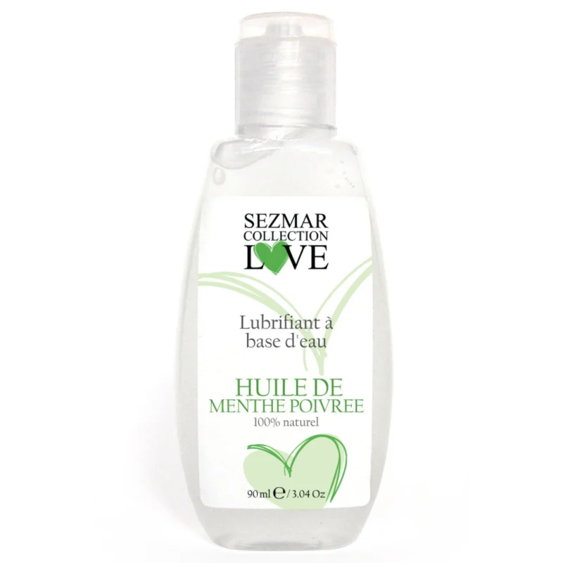 Lubrifiant à base d'eau 100% naturel Menthe poivrée 90 ml