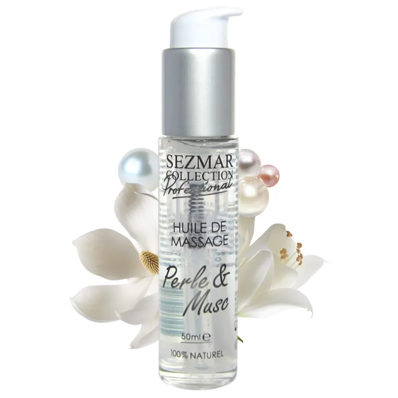 Huile de massage professionnelle Perle &amp; Musc 100% naturelle 50 ml