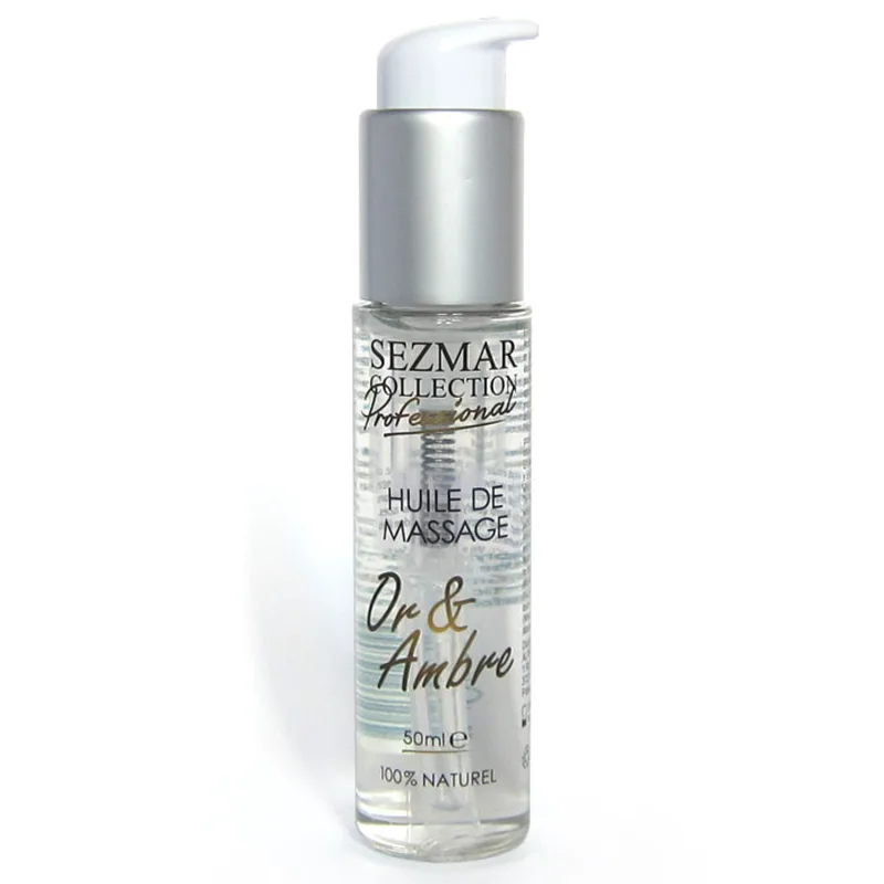 Huile de massage professionnelle Or &amp; Ambre 100% naturelle 50 ml