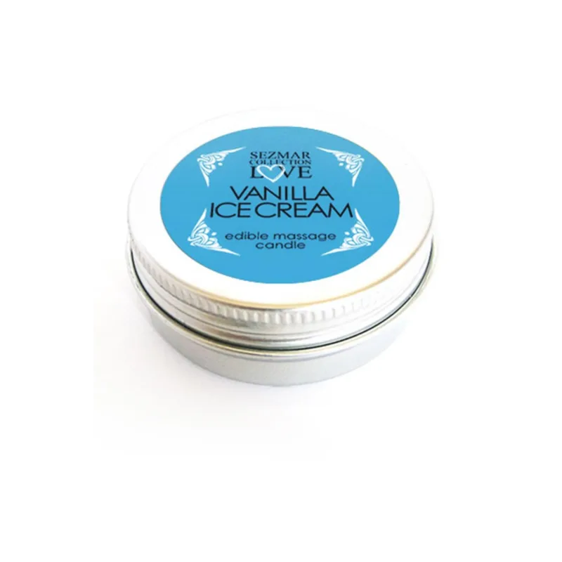 Mini Bougie de massage glace vanille 30ml 100% naturelle