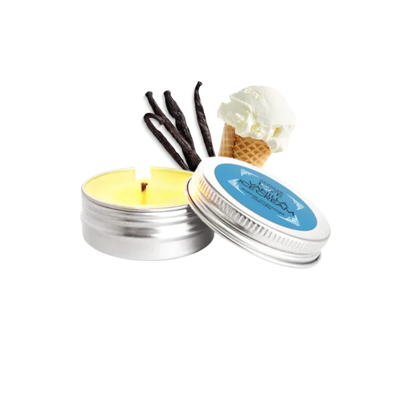 Mini Bougie de massage glace vanille 30ml 100% naturelle