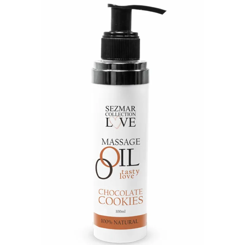 Huile de massage comestible cookie chocolat 100ml 100% naturelle