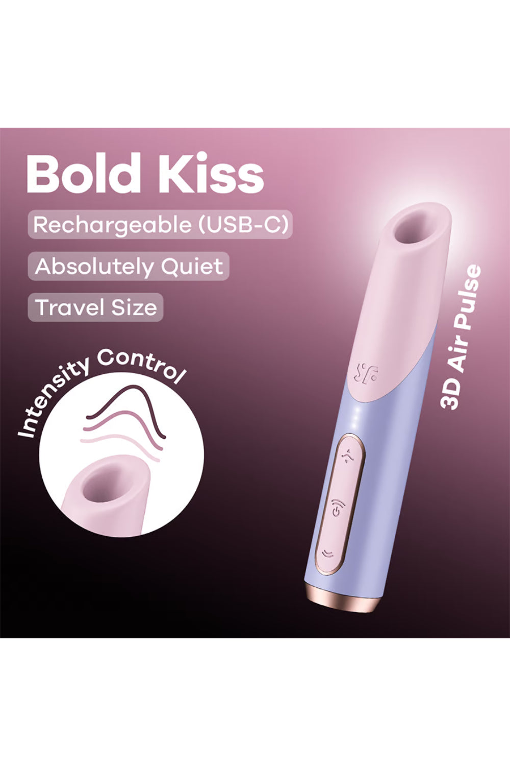 Stimulateur clitoridien de voyage Bold Kiss Satisfyer