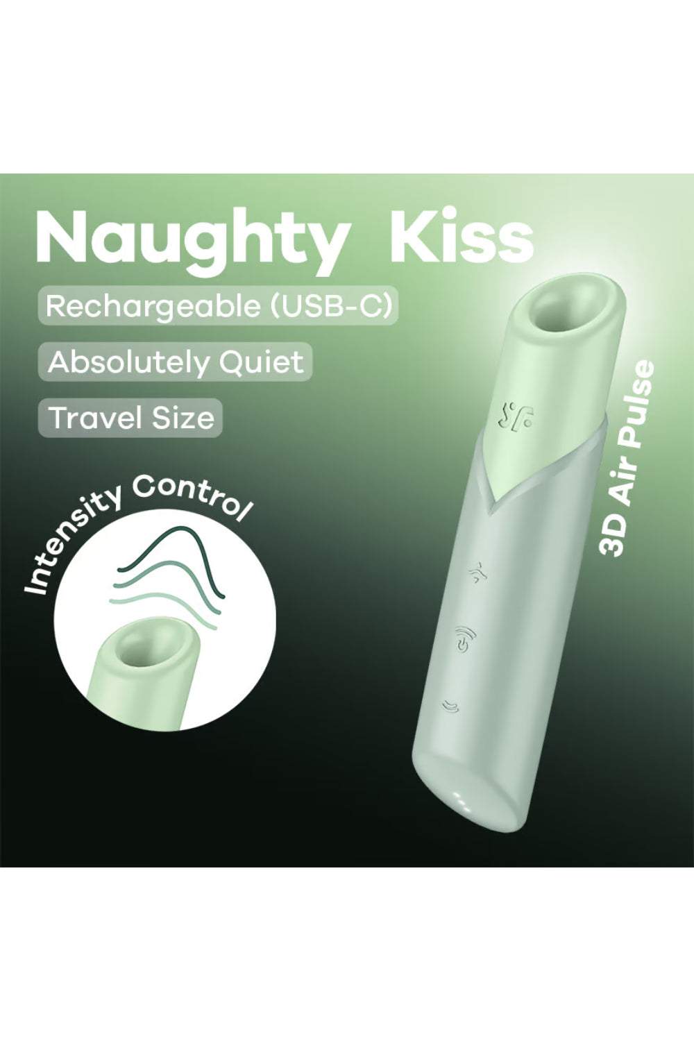 Stimulateur clitoridien de voyage Naughty Kiss Satisfyer