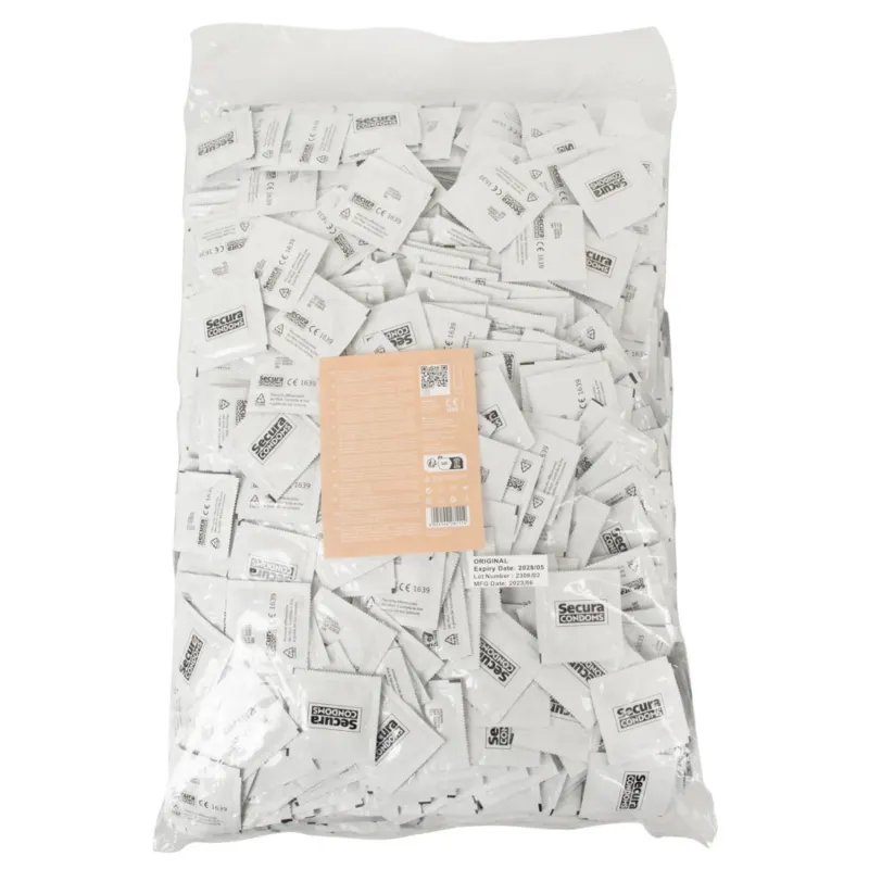 Lot de 1000 préservatifs latex lubrifiés 53 mm