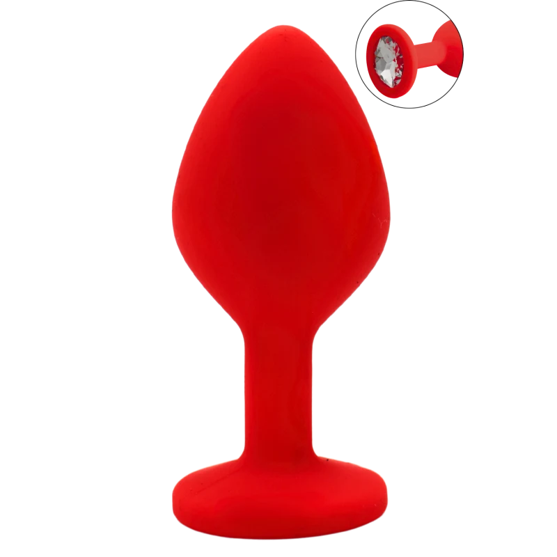 Plug rouge bijou cristal Medium CHERRY